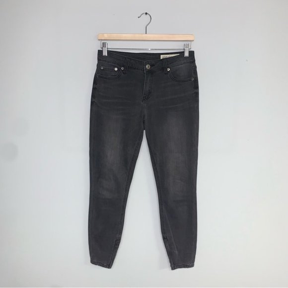 Pistola Jeans Size 28 Black Wash Faded Premium Denim Ankle Zip Skinny Mid-Rise - Picture 2 of 9